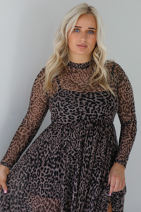 Simple Elegance Maxi Dress: Leopard