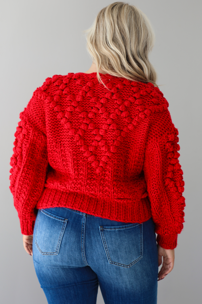 A Little Joy Cardigan: Red