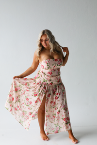 A New Beginning Maxi Dress: Pink/Multi Floral