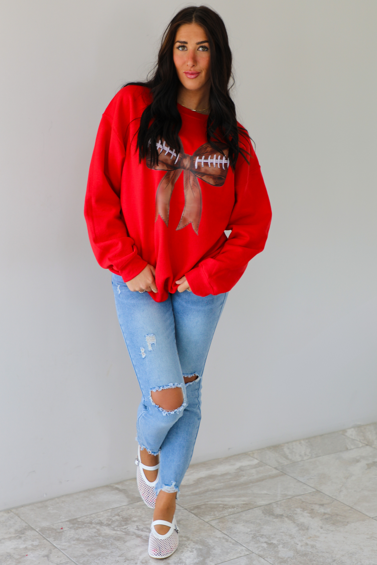 Game Time Sweatshirt: Red/Multi