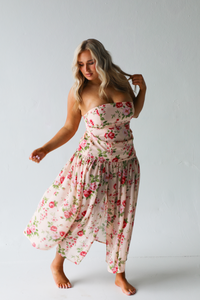 A New Beginning Maxi Dress: Pink/Multi Floral