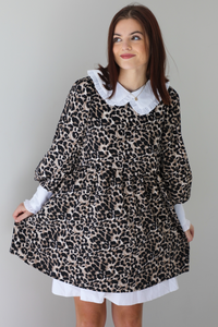 Starting New Dress: Leopard/White