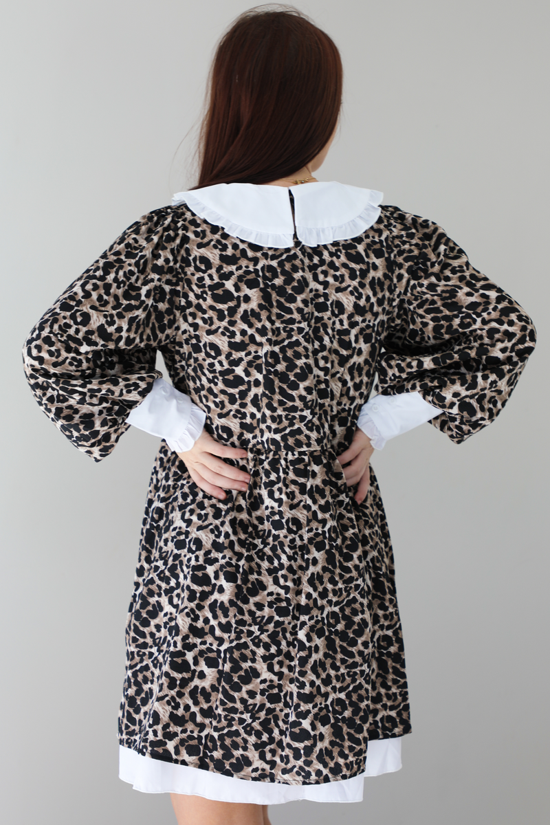 Starting New Dress: Leopard/White