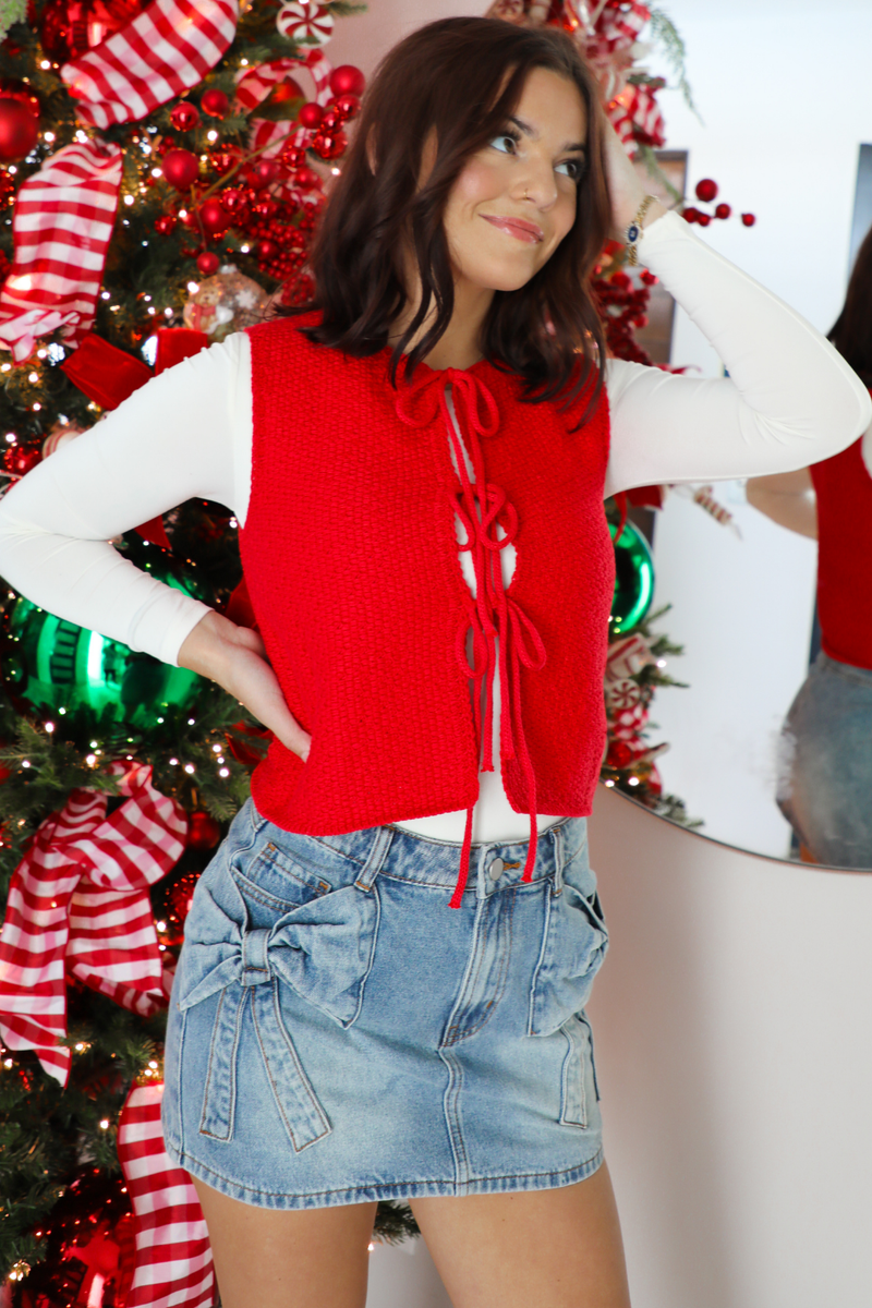 Open Presents Vest: Red