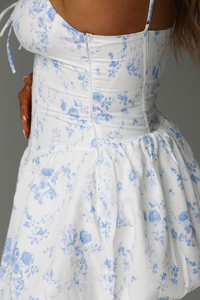 I Heart Spring Dress: Vintage Blue/White