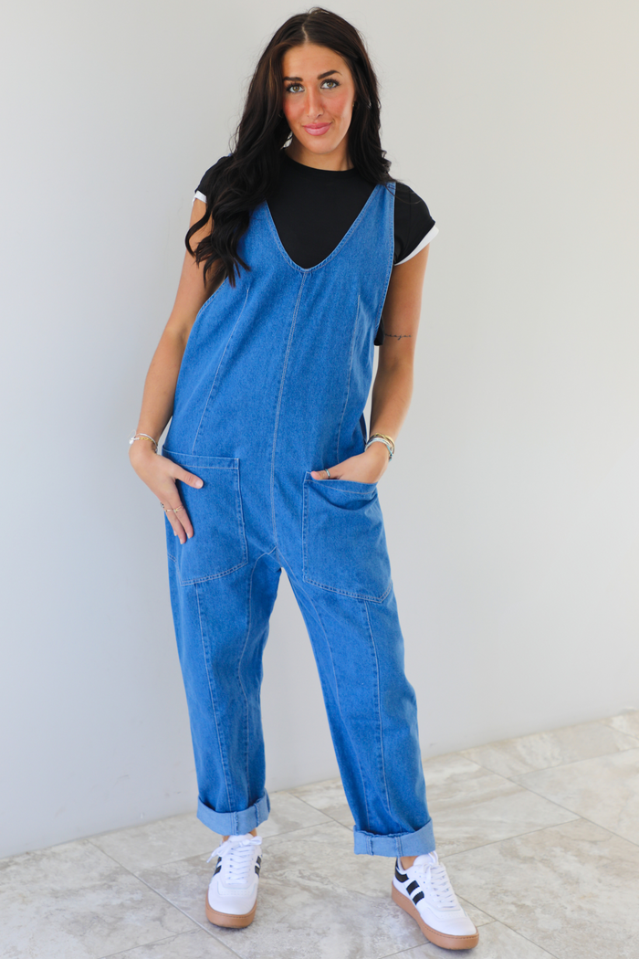 No Complaints Overalls: Dark Denim