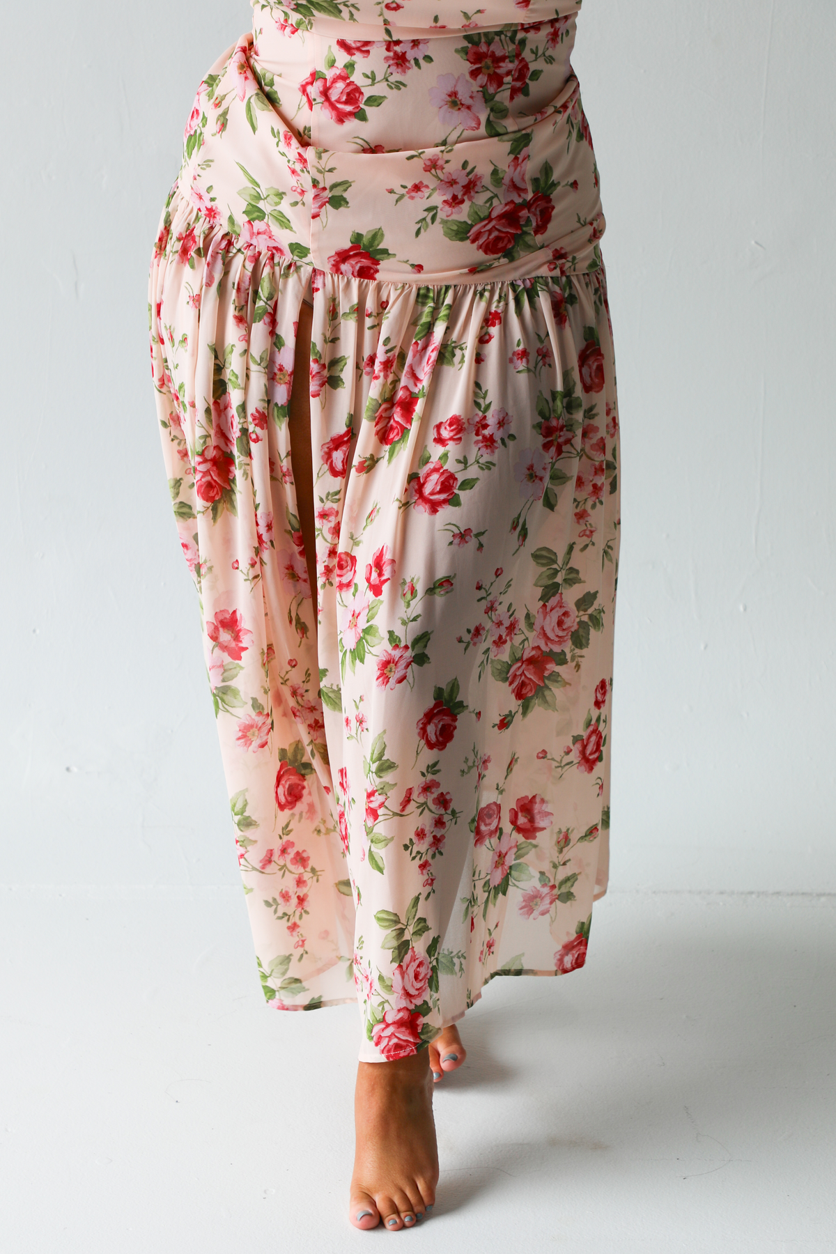 A New Beginning Maxi Dress: Pink/Multi Floral