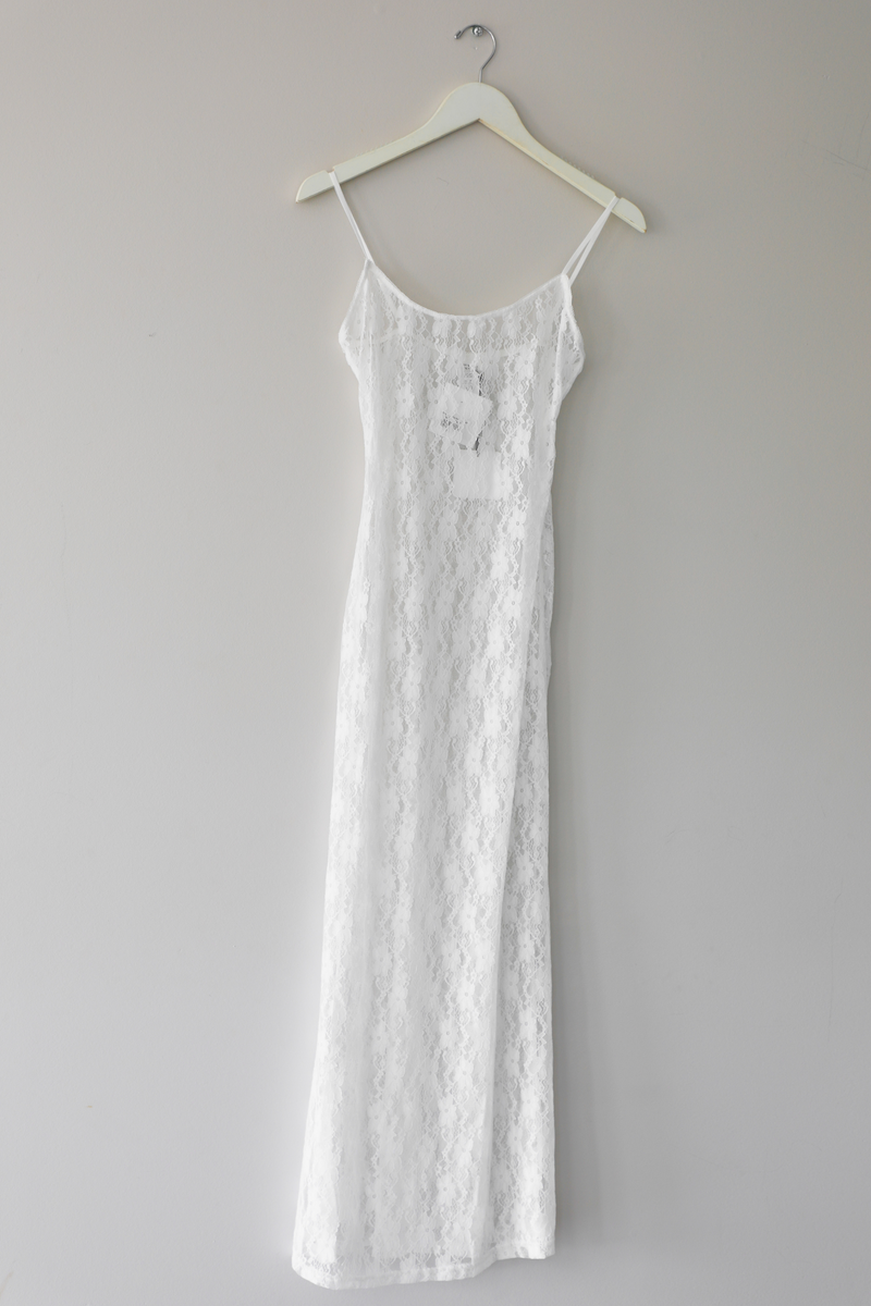 One Thing I Love Slip Maxi Dress: White